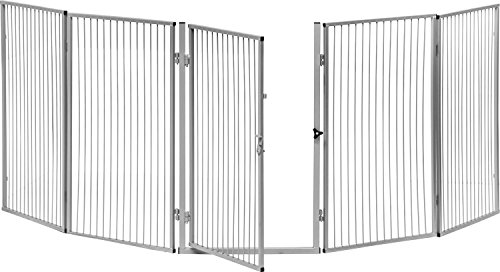 IB-Style - Fireplace safety barrier "Luam" | silver | lengh 315 cm - 7 parts à 45 cm |stair gate door gate children baby kids