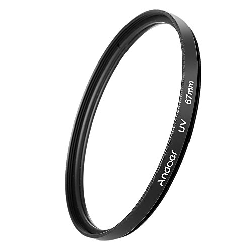 Andoer Lentille Filtre UV 67 mm UV filtre protecteur UV Ultra-Violet pour Appareil Photo Canon Nikon DSLR