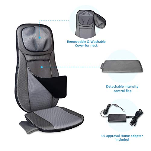 SNAILAX Fauteuil Massant Shiatsu Coussin de Massage Dos avec Fonction Chaleur - Siege Massant pour le massage du cou et du dos pour le bureau à domicile SNAILAX Fauteuil Massant Shiatsu Coussin de Massage Dos avec Fonction Chaleur - Siege Massant pour le massage du cou et du dos pour le bureau à domicile