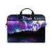 Produktbild Ahomy 15-15,4 Zoll Laptop Tasche Wolf Aurora Borealis Canvas Stoff Laptop Tasche Bussiness Handtasche mit Schultergurt für Damen und Herren