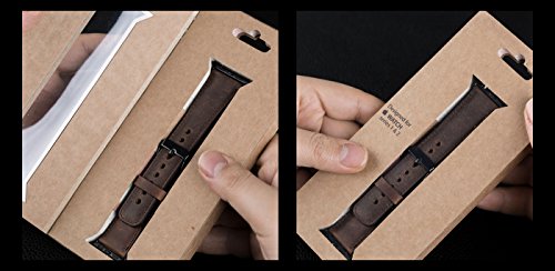 Solo Pelle Apple Watch Series 1 & 2 „Watch“ Leder Armband Uhrenband mit passendem Uhrenadapter Connector Erstatzband Strap - 6