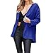 Produktbild Resplend Frau Langärmelige Strickjacke Damen Cardigan Wasserfall Tops Losen Top Langarm Jacke Outwear (A Blau, XL)