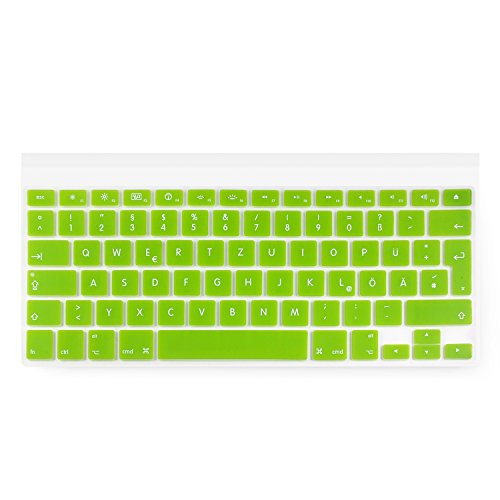 Incutex QWERTZ Silikon Tastaturschutz Tastenschutz Kratzschutz für MacBook (deutsche Tastenfolge) Grün - 3