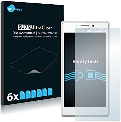 6x Savvies Screen Protector for Sony Xperia M2 D2306 - Protection-Film, HD Crystal-Clear, Bubble-Free