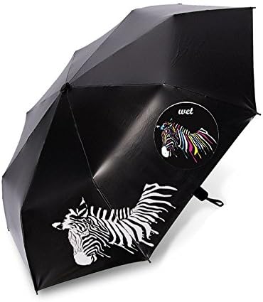 Uni Best Folding Colour Changing Sun-Rain Umbrella - Creative Pattern Design - portable Travel UV Vinyl Umbrellas