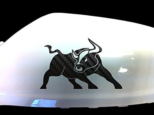 Bull Raton Car Stickers Wing Mirror Styling Decals (Set of 2), Black Carbon