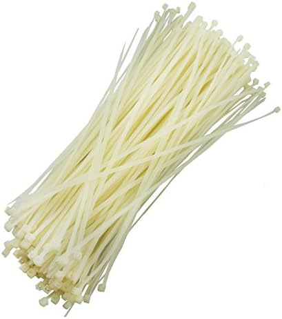 Well Made Tools HAND® Self-locking Plastic Nylon Cable Ties, Zip Tie Wraps - White (8 mm x 250 mm - 250 pcs)