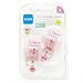 MAM I Love Mummy and Daddy Soother Clip (Pack of 2, Pink)