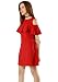Aashish Garments Polycotton Red-Cold-Shoulder-Ruffle-Dress RS.642.00