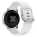 Produktbild Glowjoy Ersatz Strap für Samsung Galaxy Watch Active,Soft Silikon Armband Uhrenarmband Weiche Gummi Uhr Band Ersatzarmband Verstellbare Silikonbänder für Herren/Damen Uhren (Weiß)