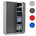 Produktbild Aktenschrank Valberg T331, Metallschrank Büroschrank Stahlschrank, 2 Türen 140x92x37cm ~ anthrazit