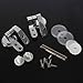 Produktbild [Kostenlose Lieferung] Ersatz WC Sitz Scharnier Set Chrom-Scharnier mit Armaturen // Replacement Toilet Seat Hinge Set Chrome Hinge With Fittings