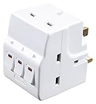 Masterplug Individually Switched Adaptor with 3 Sockets