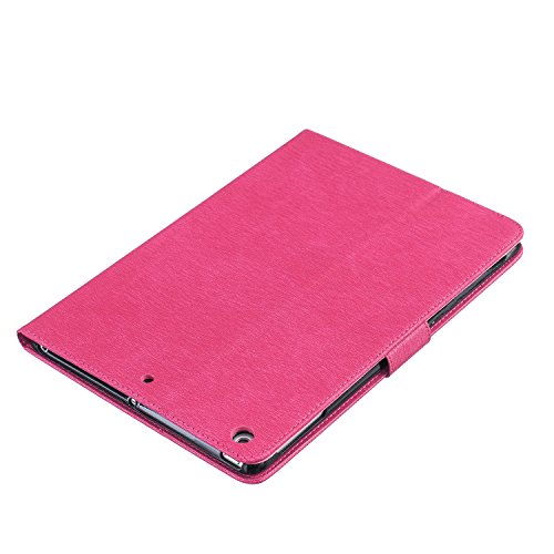 iPad Air Hülle, Deenor Stilvoll 3D Drucken Feather und Vögel Serie Brieftasche Tasche PU Leder Flip Protective Stand Tasche Schutzhülle Hülle für Apple iPad Air (2013 Version).[ Feather-Pink] - 5
