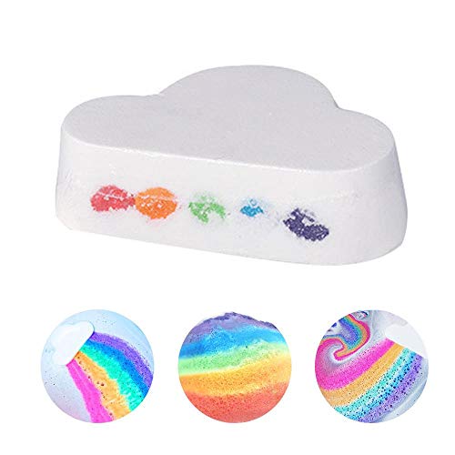 TEEPAO Rainbow Cloud Bath Bomb, Moisturizing Skin Care Natural Bath Fizzy Bath Salt Handmade Gift For Women, Mom, Girls, Kids