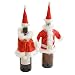 Produktbild 1 Paar Weinflasche Abdeckung Geschenk-Verpackungs-Weihnachtsweihnachtsmann-Kleid mit Hut Table Dinner Dekoration Zuhause-Party-Dekor Mann und Lady Set