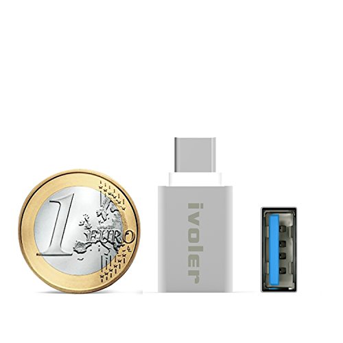 [6 in 1 Pack] USB C Adapter, iVoler® [3 Stücke] USB C auf Micro USB Adapter + [3 Stücke] USB C Adapter auf USB A 3.0 OTG Konverter für MacBook 2015, Macbook Pro 2016, ChromeBook Pixel, LG G5/G6, Samsung Galaxy S8/S8+, Huawei P9/P10/P10 Plus, Nokia N1, OnePlus 3, Lumia 950 und mehr – Weiß - 4