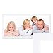 Produktbild PHOTOLINI Panorama-Bilderrahmen 30x60 cm Weiss Modern aus MDF mit Glasscheibe und Zubehör/Fotorahmen
