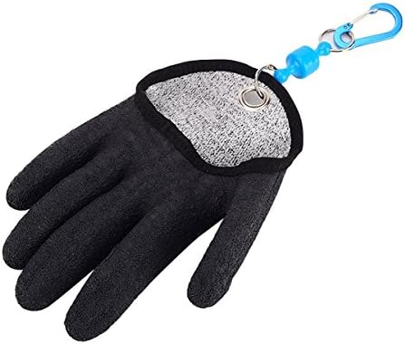 New Slip Resistant Latex Fish Catching Gloves with Magnet Release for Right Hand (XL)