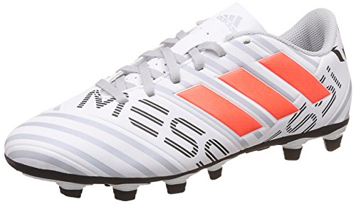adidas Nemeziz Messi 17.4 FxG, Zapatillas de Fútbol para Hombre, (FTWR White/Solar Orange/Clear Grey), 47 1/3 EU