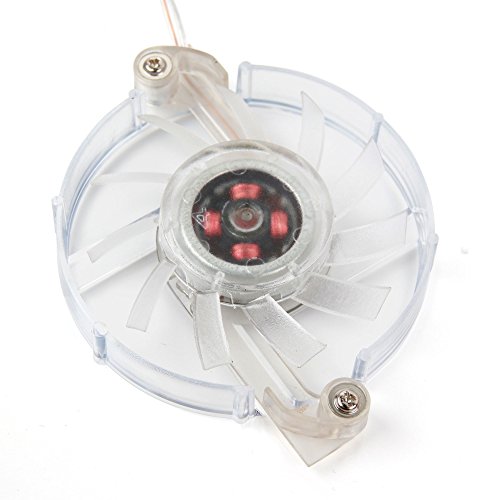 Für Ihren ODYS Trendbook Next 14 Pro, Trendbook 14 Pro, Shape Pro, Vario Pro 12, Shape 360 und Elite Win 360 Laptop: Transparenter Kühl Pad | Cooling Pad | Notebook Cooler mit USB und LED - 2