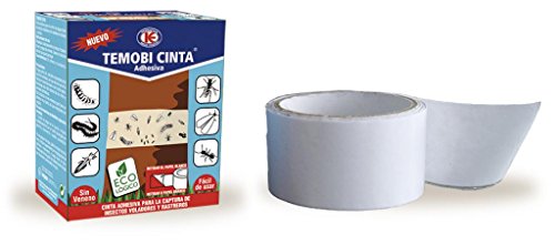 TEMOBI CINTA - Cinta adhesiva 5m para la captura de insectos voladores y rastreros en árboles y plantas
