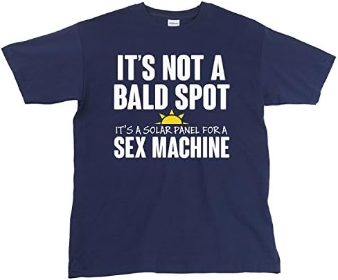 It's Not A Bald Spot It's A Solar Panel For A Sex Machine, Funny Men's T-Shirt - Navy, XXL