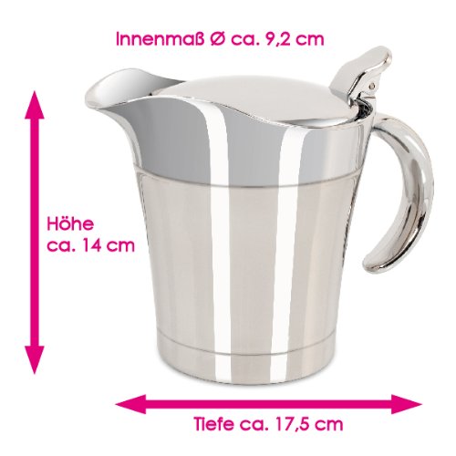Hochwertige Edelstahl Thermo-Sauciere, 0,4 l Füllmenge, poliert - 6