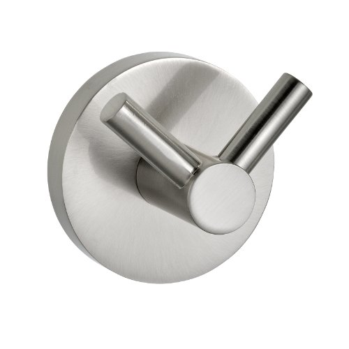 WENKO 20506100 Power-Loc Wandhaken Duo Pineto - Befestigen ohne bohren, Zinkdruckguss, 5.2 x 4 x 5.2 cm, Matt