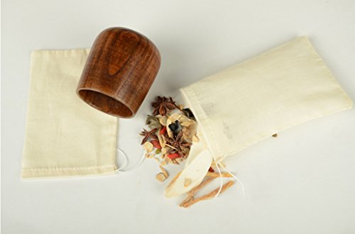 Gazechimp 20pcs Klein Wiederverwendbare Baumwollbeutel für Nuss Milch Tee Frucht Saft Baumwolle Filterbeutel , 25 x 20cm - 4