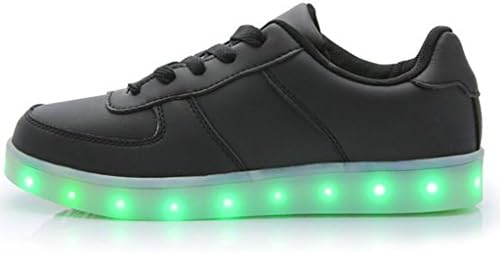 DoGeek - Led Shoes Light Up Trainers for Boys Girls - 7 Colors Light Up Trainers Luminous Sneakers- USB Charge -Best Gifts (Choose One Size Up)