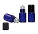 Produktbild 25 x Leer Glas Roll-On Flaschen nachfüllbar ätherisches Öl Parfüm Aromatherapie Lippenpflegestifte Metall Rollerball Flaschen Trennung Roller-Flaschen Glas, blau, 2ml