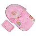 0-2 Years Baby Bed Mosquito Net, Portable Folding Travel Crib Bed Canopy Tent With Pillow,Mosquito Protection Breathable Cotton Baby Tent Beach Play Tent Mosquito Protection (Pink)