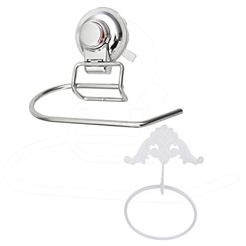 MagiDeal Rostfreiem Bad Toilettenpapierhalter Gewebehalter Hakenleiste Saugnapf - 7
