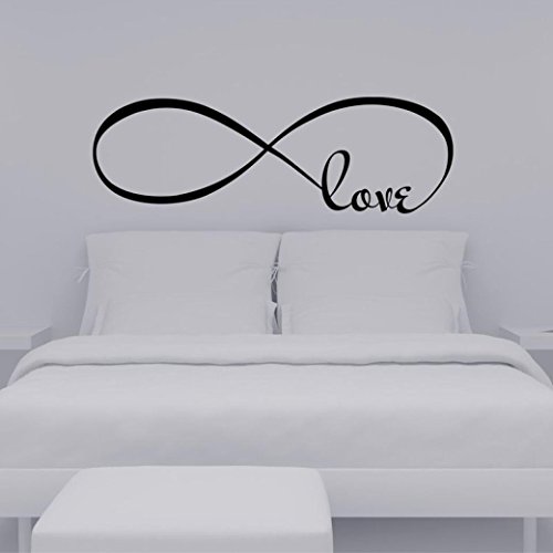 Wandsticker, Oyedens 22 * 60cm Schlafzimmerwandaufkleber Dekor Unendlichkeitssymbol Wort Liebe Vinylkunst - 2