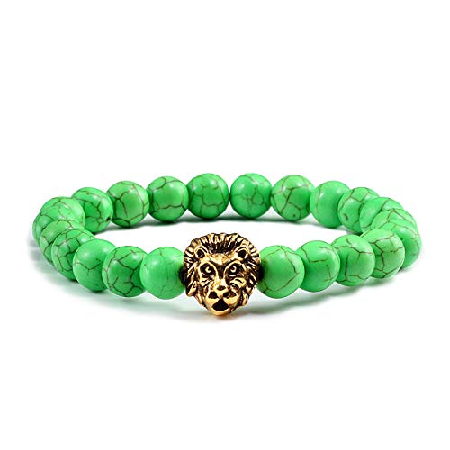 Preisvergleich Produktbild Stein Armband,Grün Armband Classic Paar Naturstein Elastische Armbänder Männer Charme Frauen Yoga Schmuck Fitness Casual Personalisierte Kleidung Accessoires Melden Sie Die Partei Und Ihre Freunde