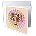 Produktbild 3dRose gc_8351_2 Grußkarten"Menora - Peace", 15 x 15 cm, 12 Stück