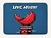Produktbild JIEKEIO Indie Bath Mat, Crab Claw with Spiky Wristbands Heavy Rock Live Music Performance Inscription Art, Plush Bathroom Decor Mat with Non Slip Backing, 23.6 W X 15.7 W Inches, Blue Red Black