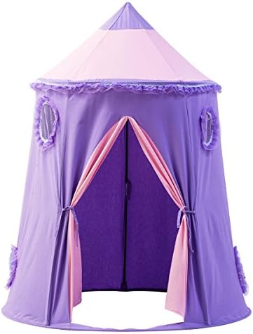 DeceStar Cotton Canvas Tent for Kids - Indoor and Outdoor Play Tent Princess Tent Playhouse - Come with Carrying Bag