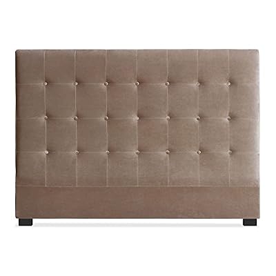 Menzzo Tête de lit Luxor 160cm Velours Taupe