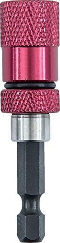 ConnexCOXT973218 Ring Magnet Holder Screwdriver Bit, Pink/Silver/Grey, 1/4-Inch