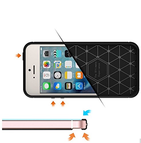 CoziCase - iPhone 5 / 5S Case Slim Luxury Armour Silicone TPU Rubber Case Cover (Black)