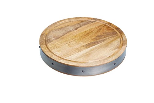 KitchenCraft Industrie Küche Holz Handarbeit Butcher 's Block Schneidebrett, holz, braun, 36 x 36 x 5 cm