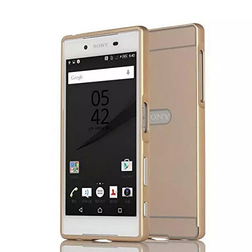 Sony Xperia Z5 Schutzhülle OKCS® Hülle Hard Cover Back Case Bumper Tasche Metal Alu TPU, in gold