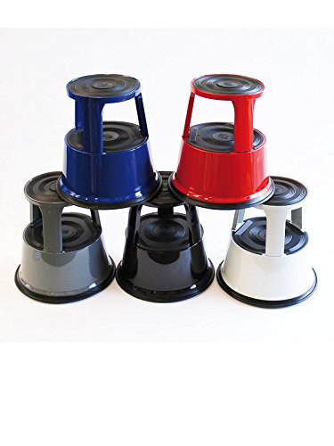 Ronco Kik Step EN14183 Idealer Tritthocker für Büros & Registratur, Strapazierfähiger Stahl 0,43 m grau - 3