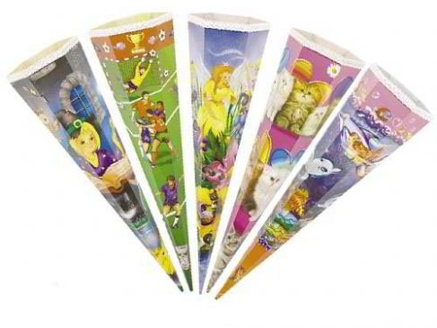 Preisvergleich Produktbild TOP Schultüte Zuckertüte 50cm 6-eckig (1Stück)