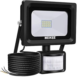 Foco led exterior con Sensor Movimiento de alto brillo 1000lm, 10W, MEIKEE Proyector led exterior de impermeable IP66, Iluminación led de seguridad, luz led para patio, jardín, camino