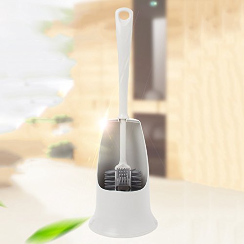 Preisvergleich Produktbild QQB *Toilettenzubehör Badezimmer Toilettenbürstenhalter Durable Toilettenbürstengarnitur Zwei-Wege-Bürste Massagegriff Reinigungsbürste Portable und Hangable