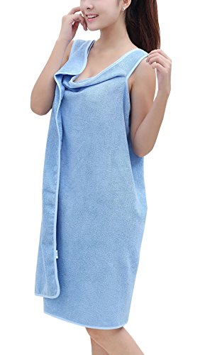 UTOVME Multifunktions Absorbent Bademantel für Damen,Weiche Mikrofaser Handtuch Leicht Tragbar als Wickelnkleid in vielen modischen Farben - 4