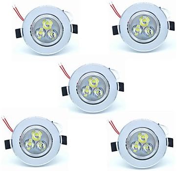 5pcs 3W Led Ceilling Lamp 300lm Warm/Cool White Color Led Recessed Downlights for Home and Hotel 220-240V , 3w